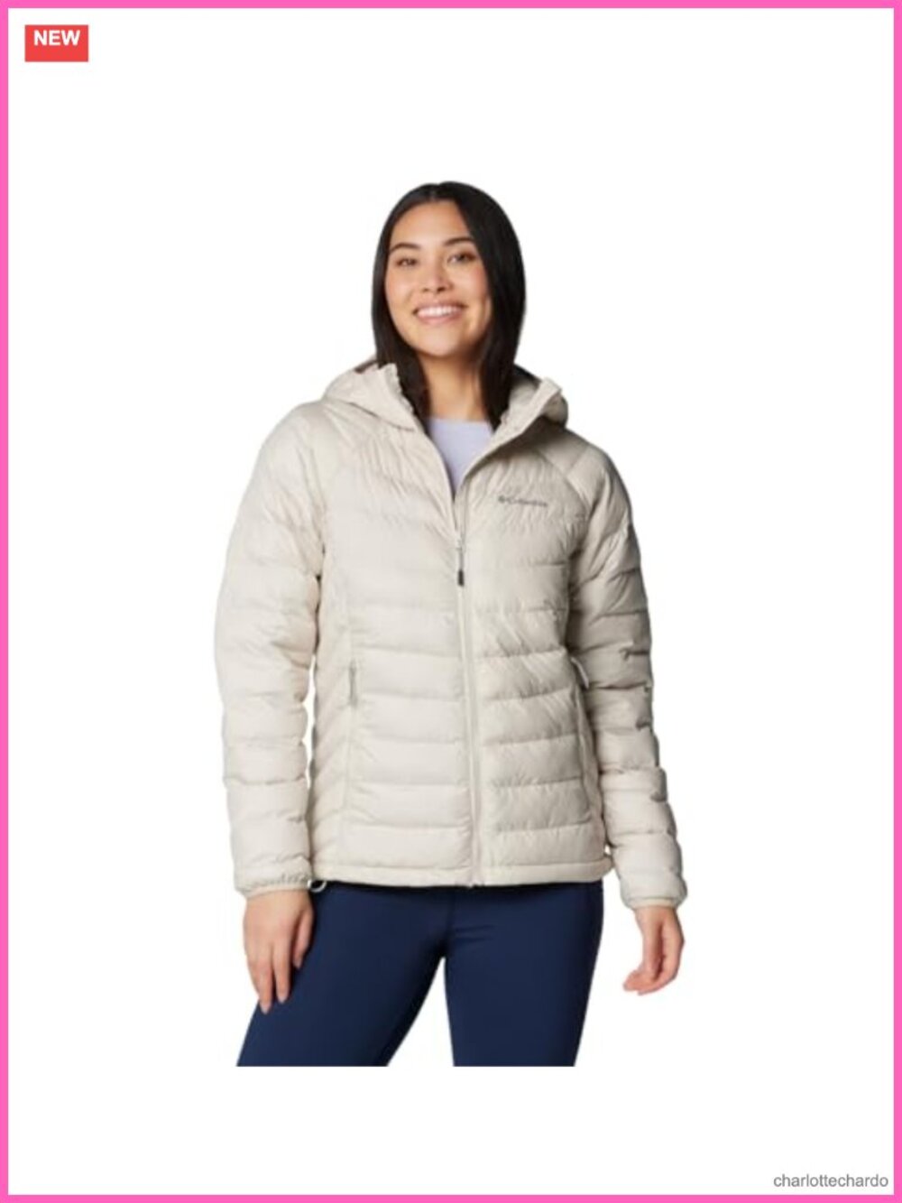 Columbia Powder Lite II Hooded Quilted Jacket Omni-Heat Womens